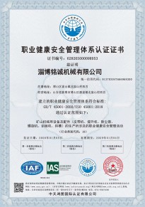 職業健康安（ān）全管理（lǐ）體係認證證書